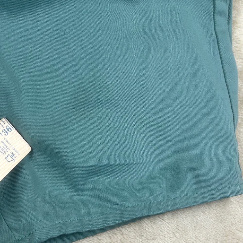 RVCA Stapler Chino Shorts Mens 38 Teal Green Stretch M7208STA Regular Fit - Picture 7 of 8